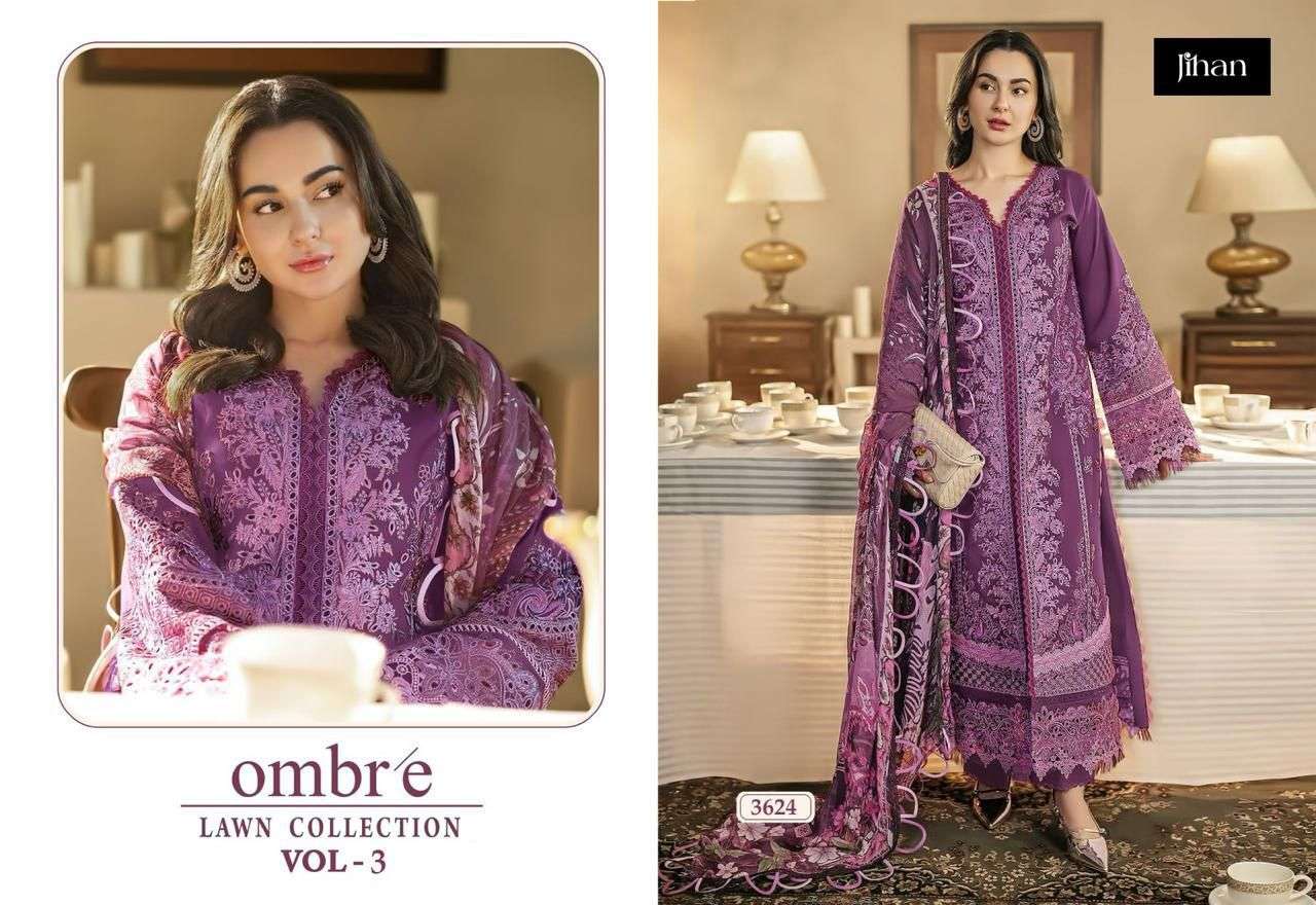 JIHAN FIRDOUS OMBRE LAWN COLLECTION VOL 3 