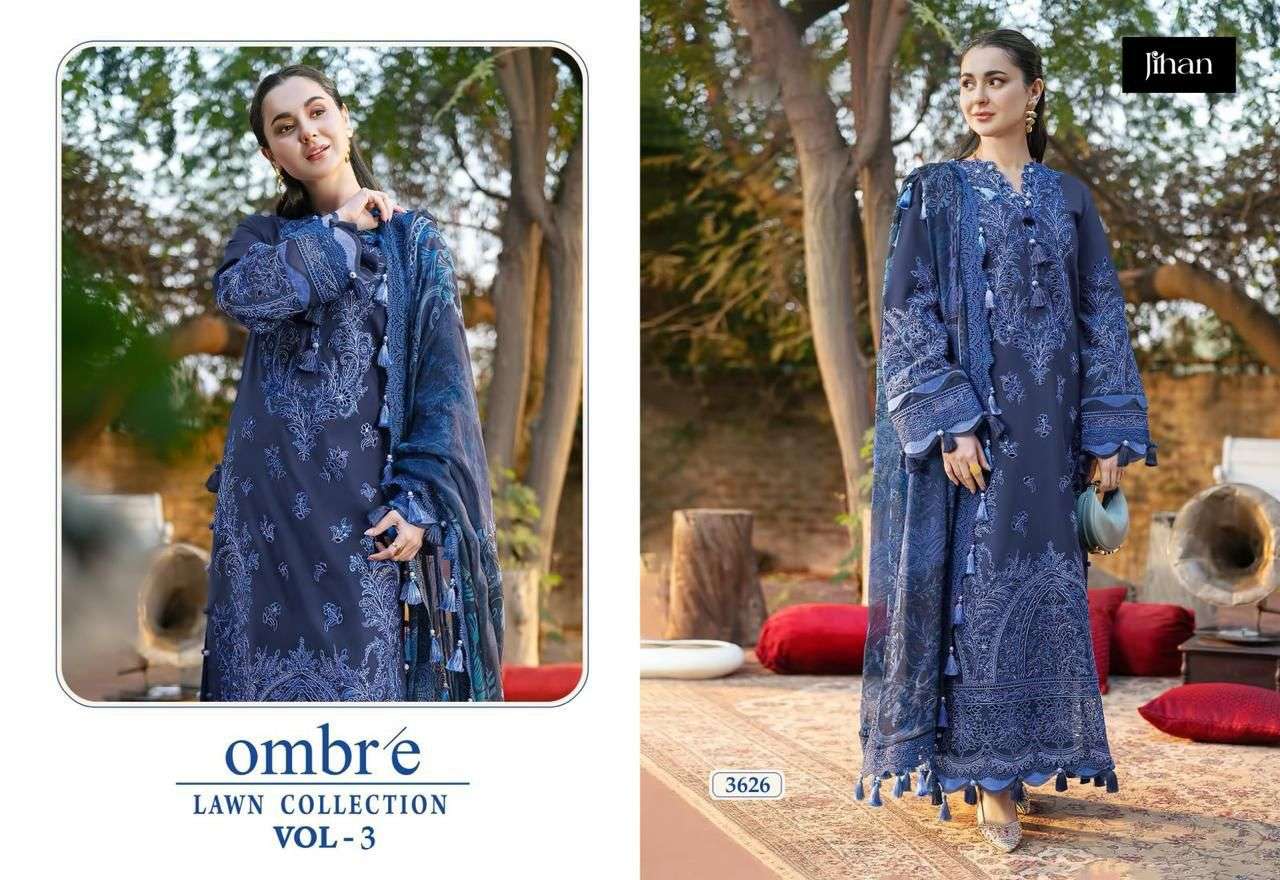JIHAN FIRDOUS OMBRE LAWN COLLECTION VOL 3 