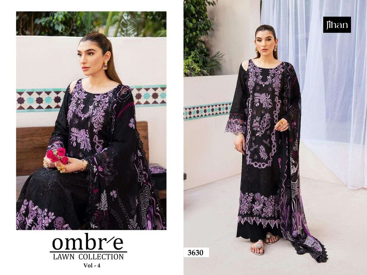 JIHAN FIRDOUS OMBRE LAWN COLLECTION VOL 4 