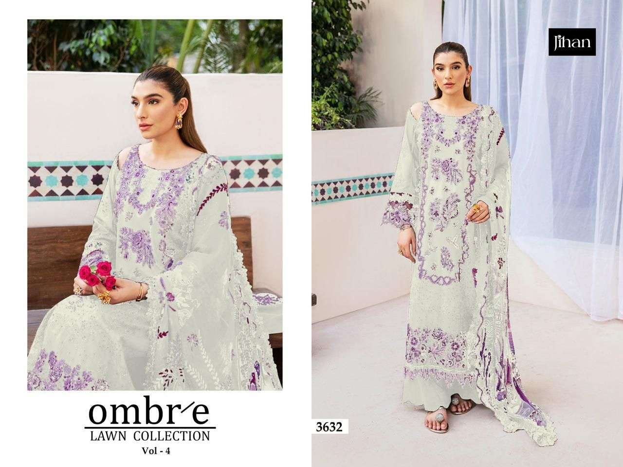 JIHAN FIRDOUS OMBRE LAWN COLLECTION VOL 4 