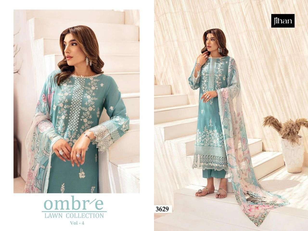 JIHAN FIRDOUS OMBRE LAWN COLLECTION VOL 4 