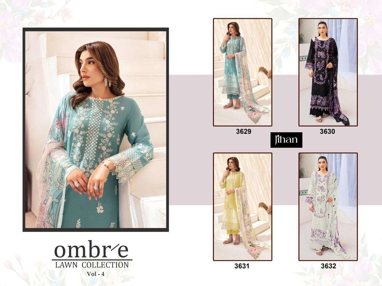 JIHAN FIRDOUS OMBRE LAWN COLLECTION VOL 4 