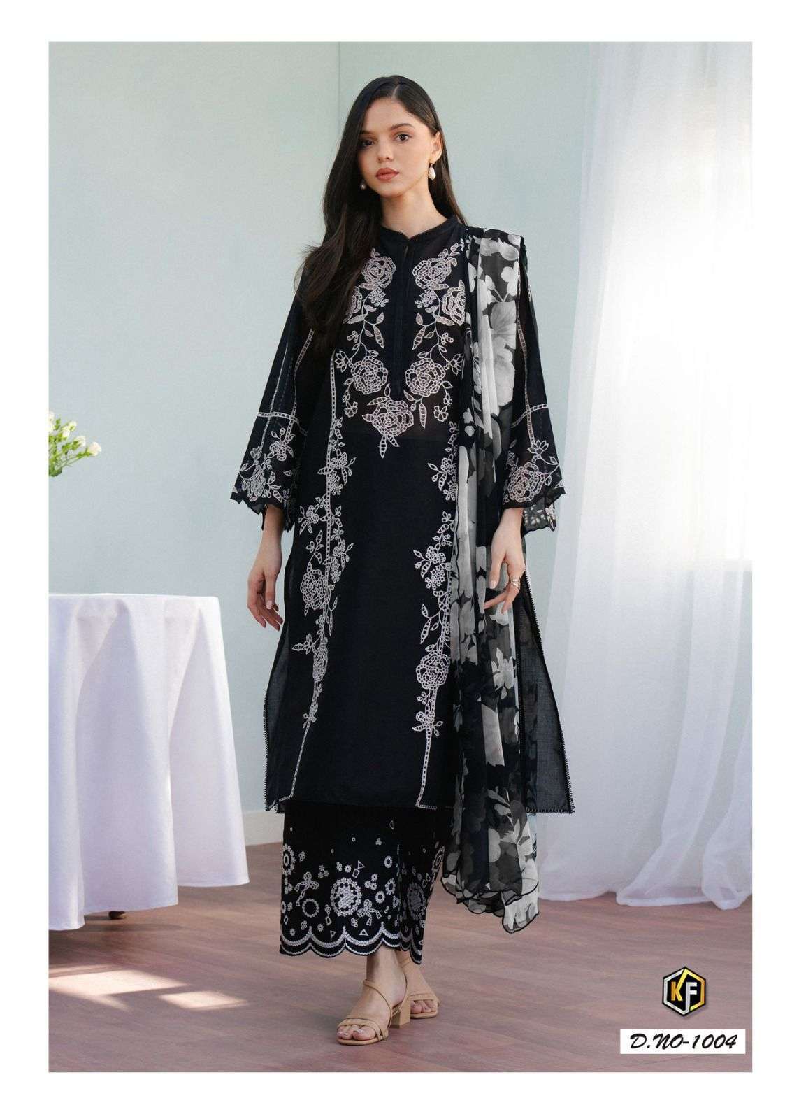 KEVAL FAB BLACK & WHITE HEAVY COTTON LUXURY COLLECTION 