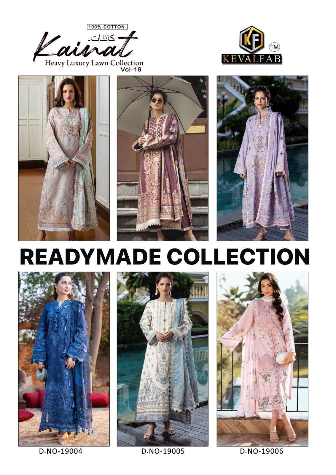 KEVAL FAB KAINAT VOL 19 READY MADE COLLECTION 