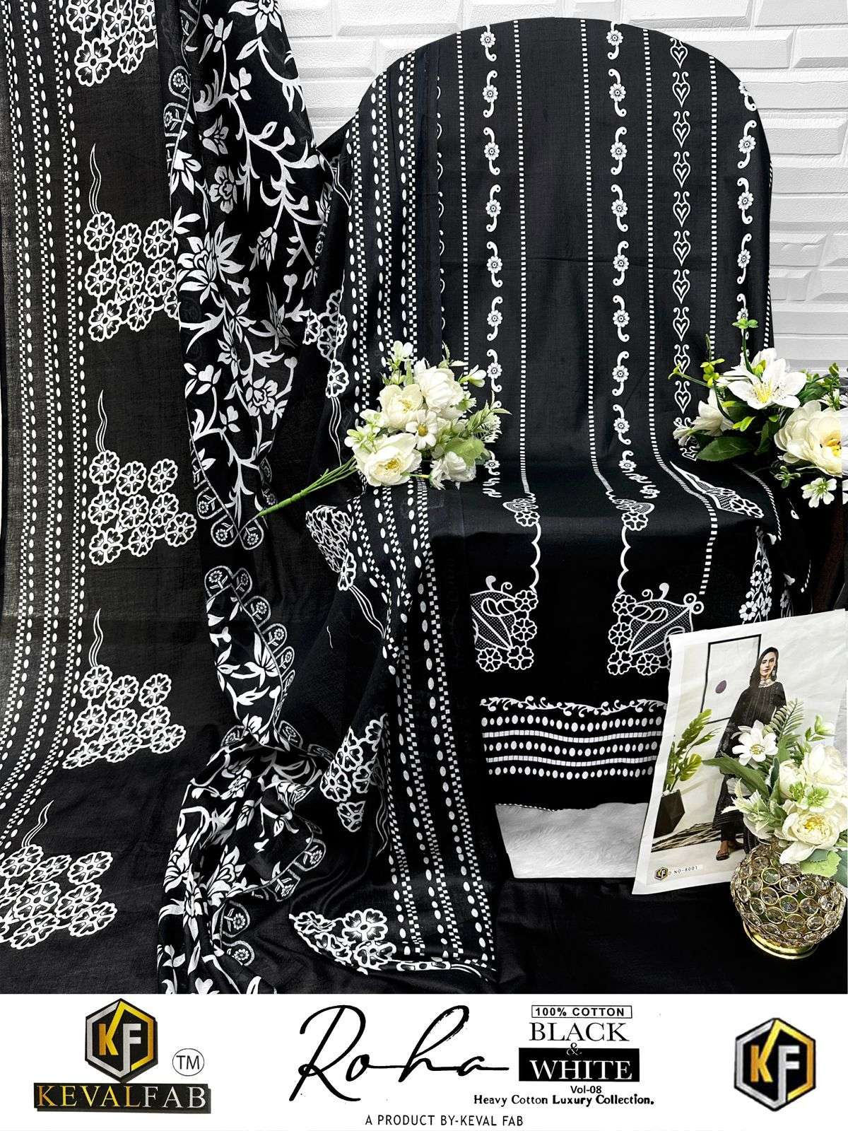 KEVAL FAB ROHA BLACK & WHITE VOL 8 