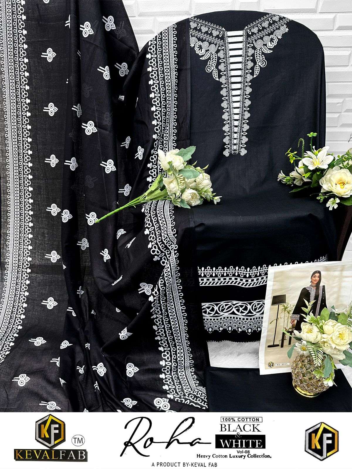 KEVAL FAB ROHA BLACK & WHITE VOL 8 