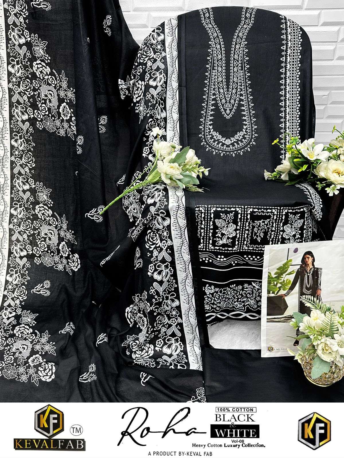 KEVAL FAB ROHA BLACK & WHITE VOL 8 