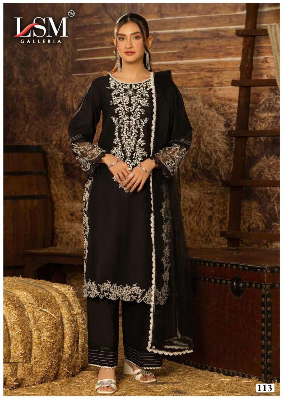 LSM GALLERIA  BLACK & WHITE LUXURY HEAVY LAWN COLLECTION