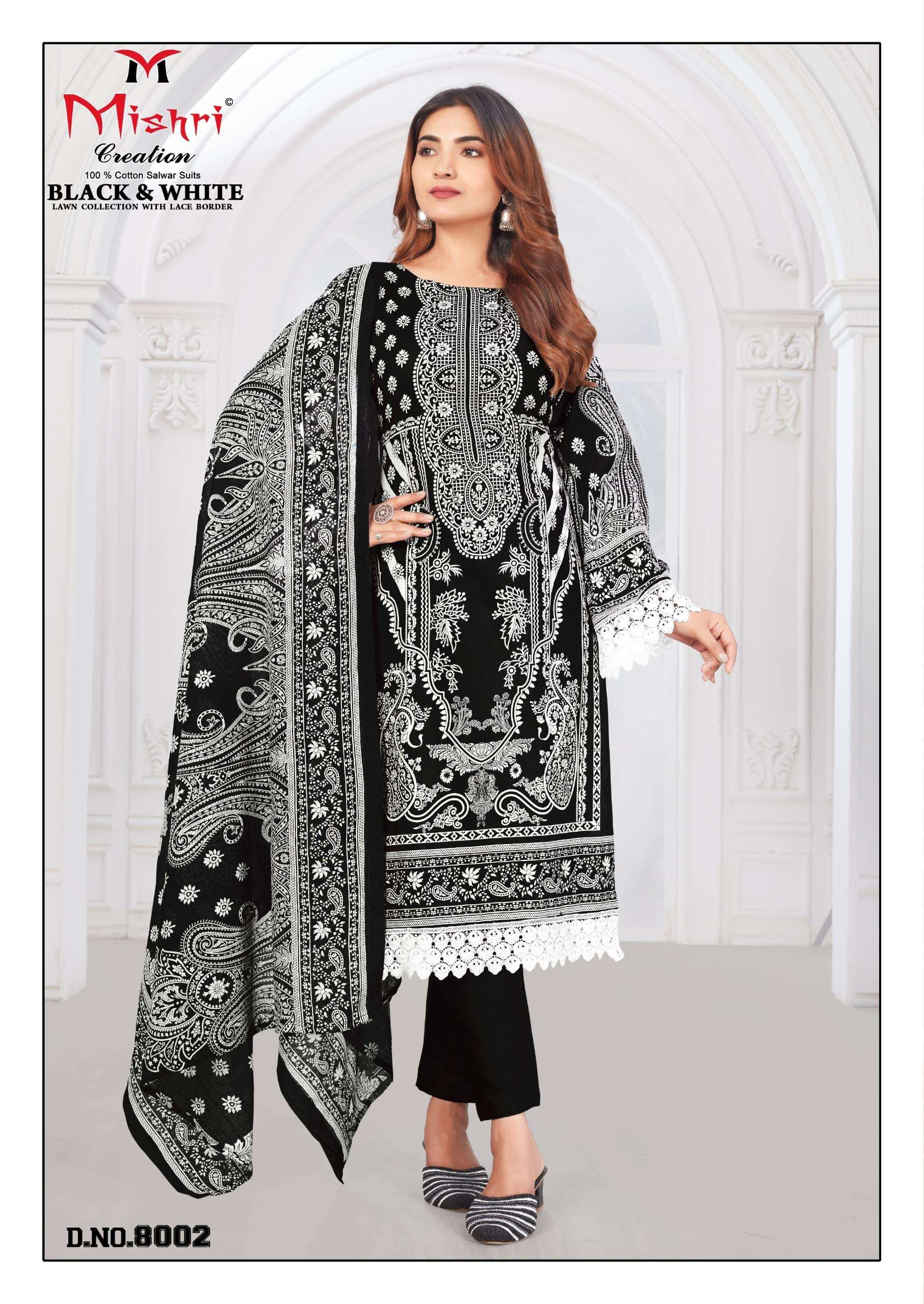MISHRI CREATION BLACK & WHITE LAWN COLLECTION VOL 8