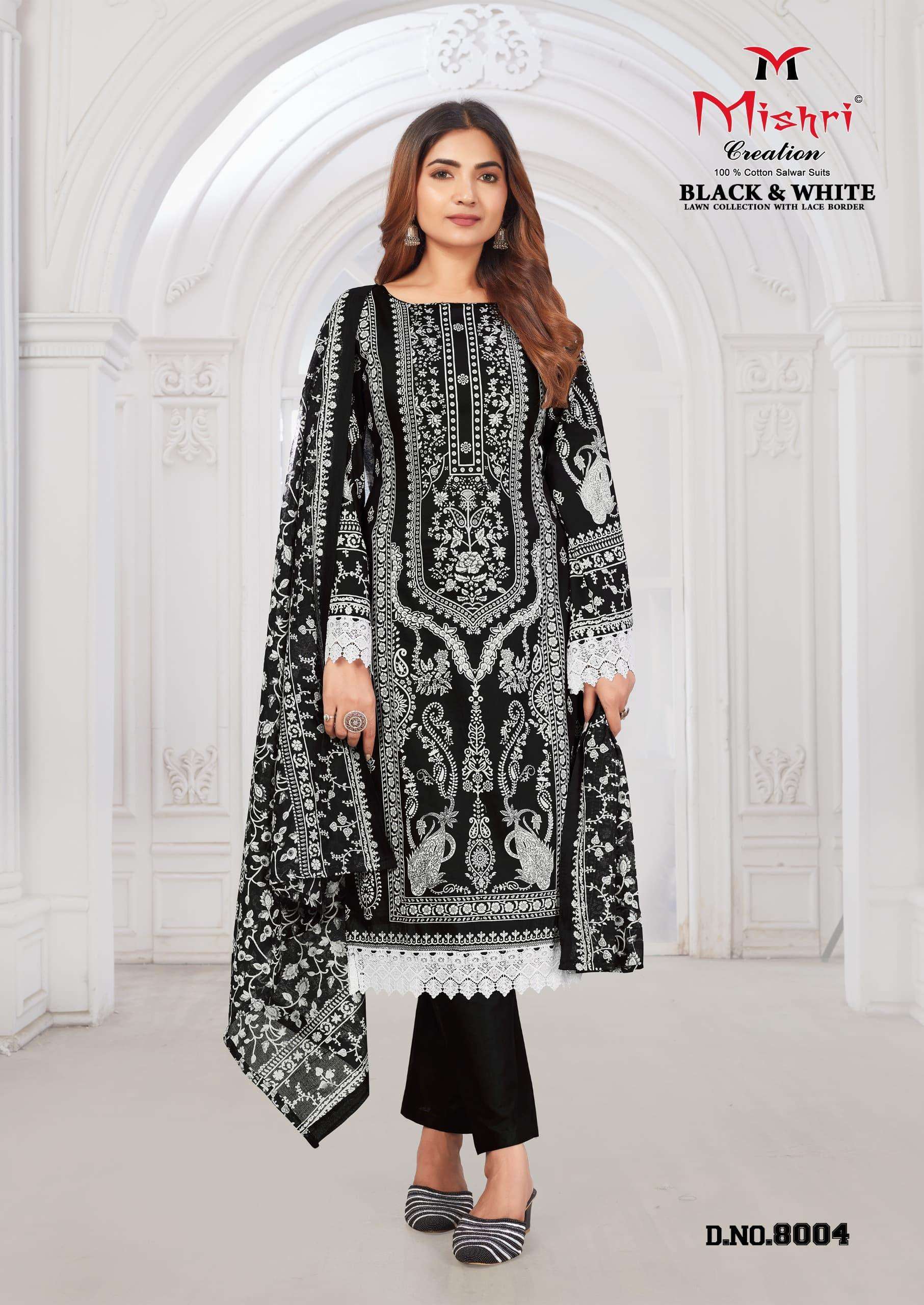 MISHRI CREATION BLACK & WHITE LAWN COLLECTION VOL 8