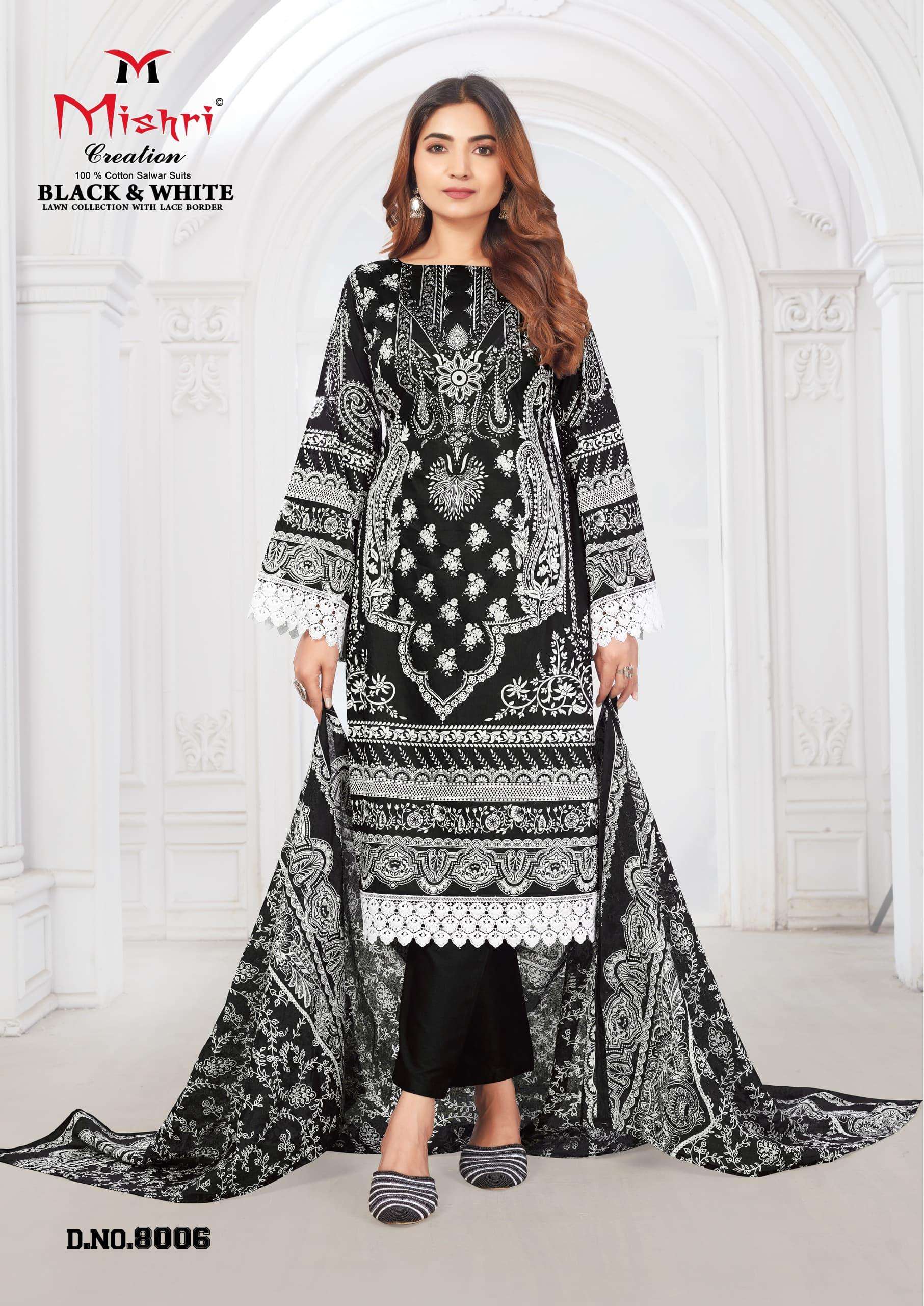 MISHRI CREATION BLACK & WHITE LAWN COLLECTION VOL 8