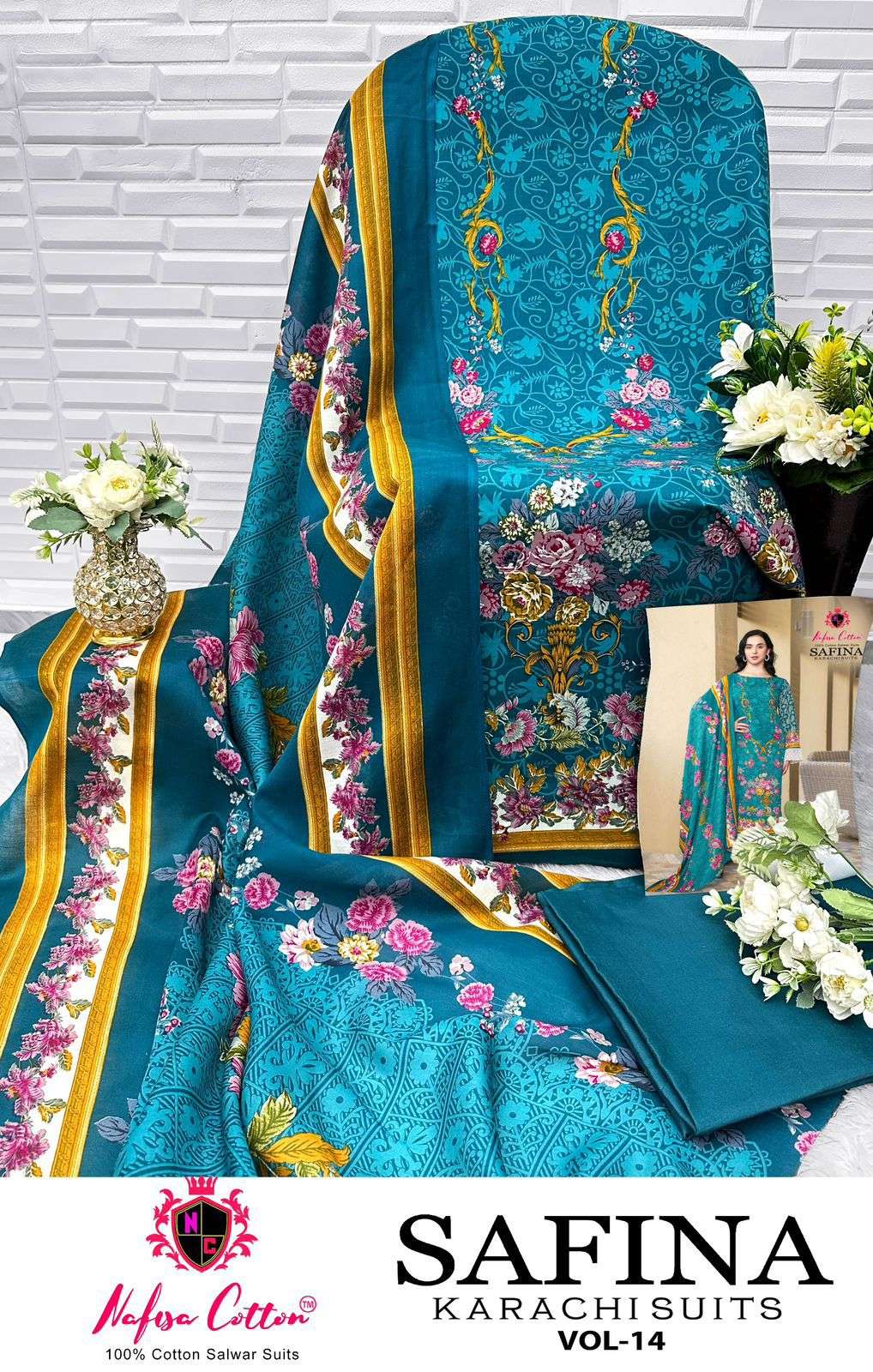 NAFISA COTTON SAFINA KARACHI SUITS VOL 14