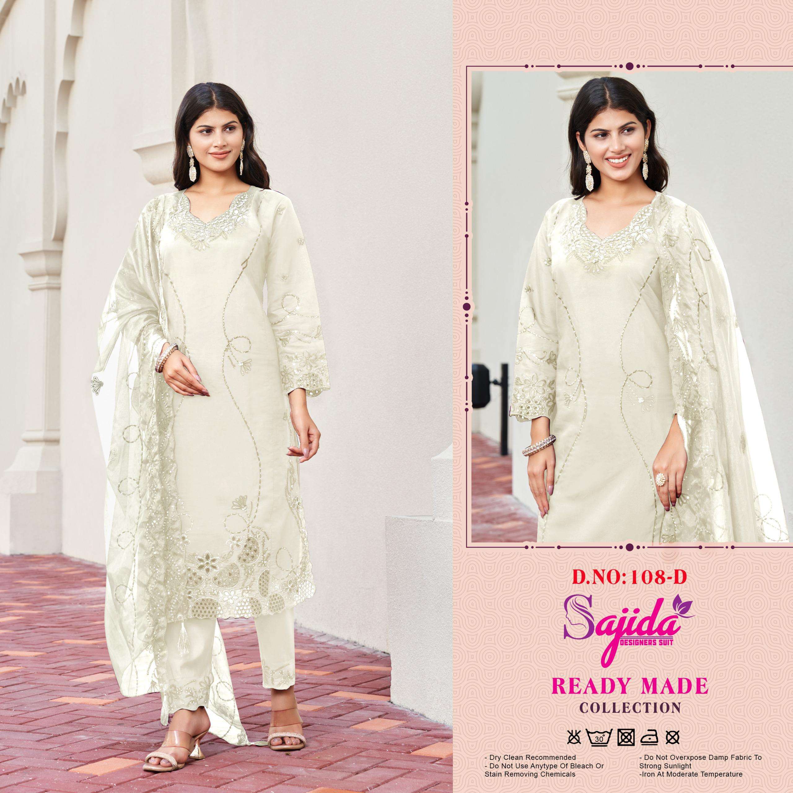 SAJIDA DESIGNER READY MADE COLLECTION D NO 108