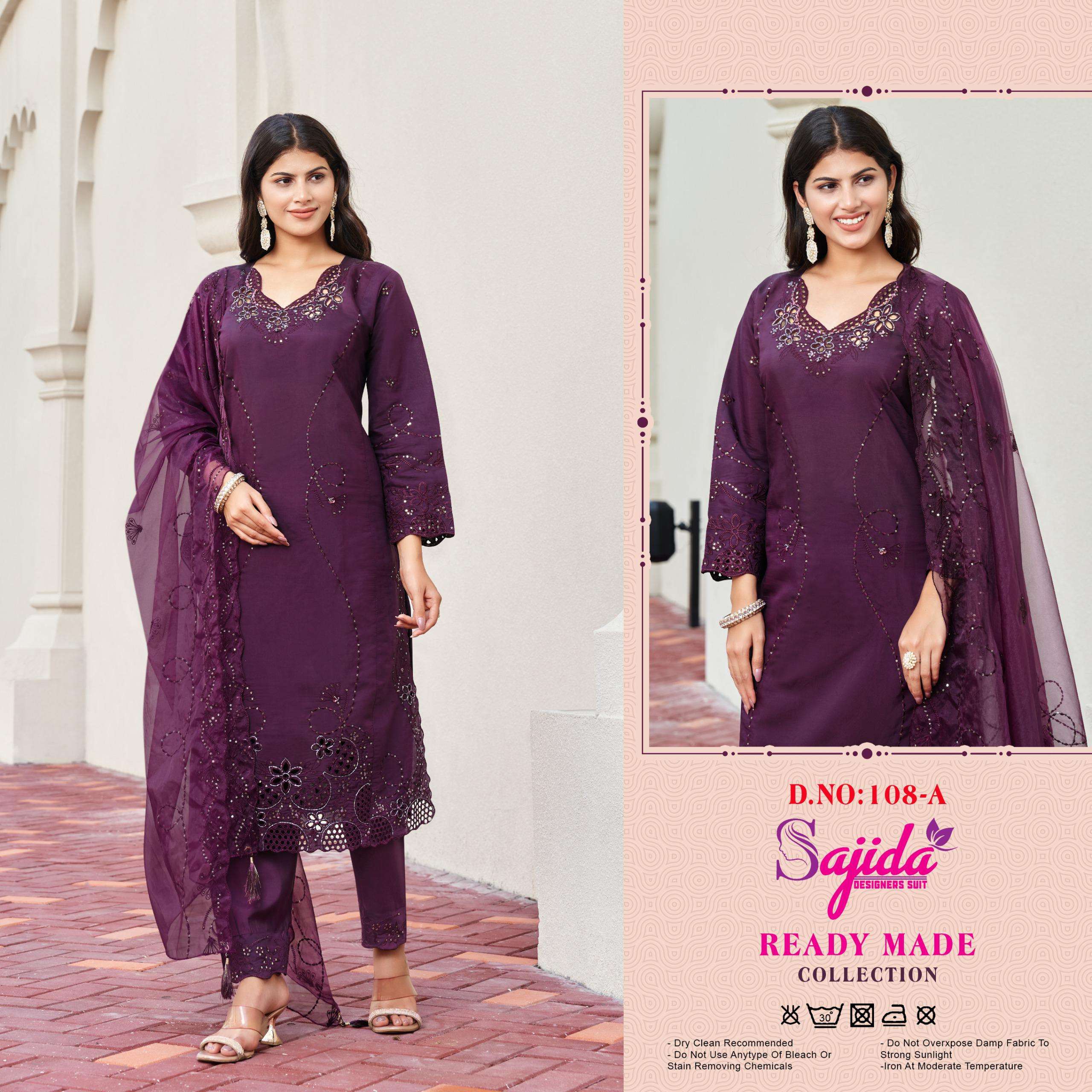 SAJIDA DESIGNER READY MADE COLLECTION D NO 108