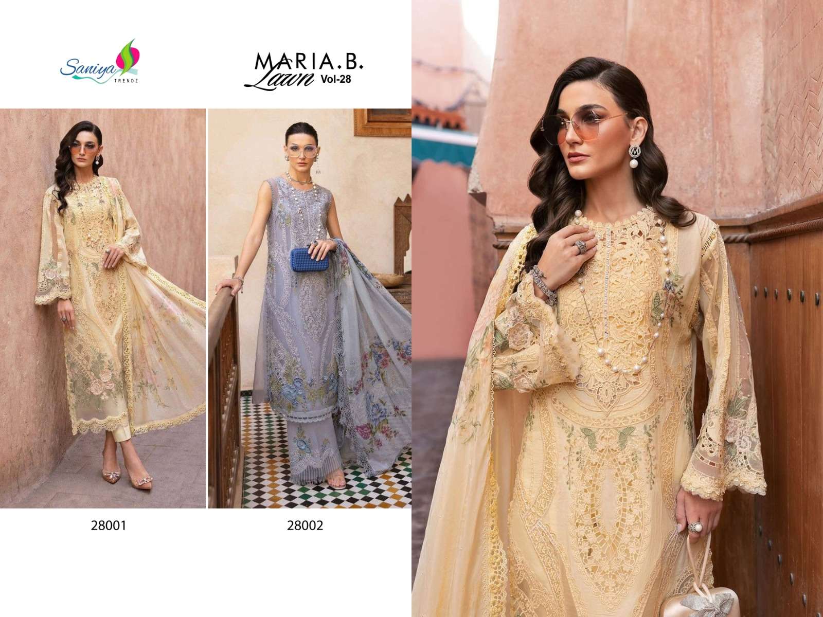SANIYA TRENDZ MARIA B LAWN VOL 28 