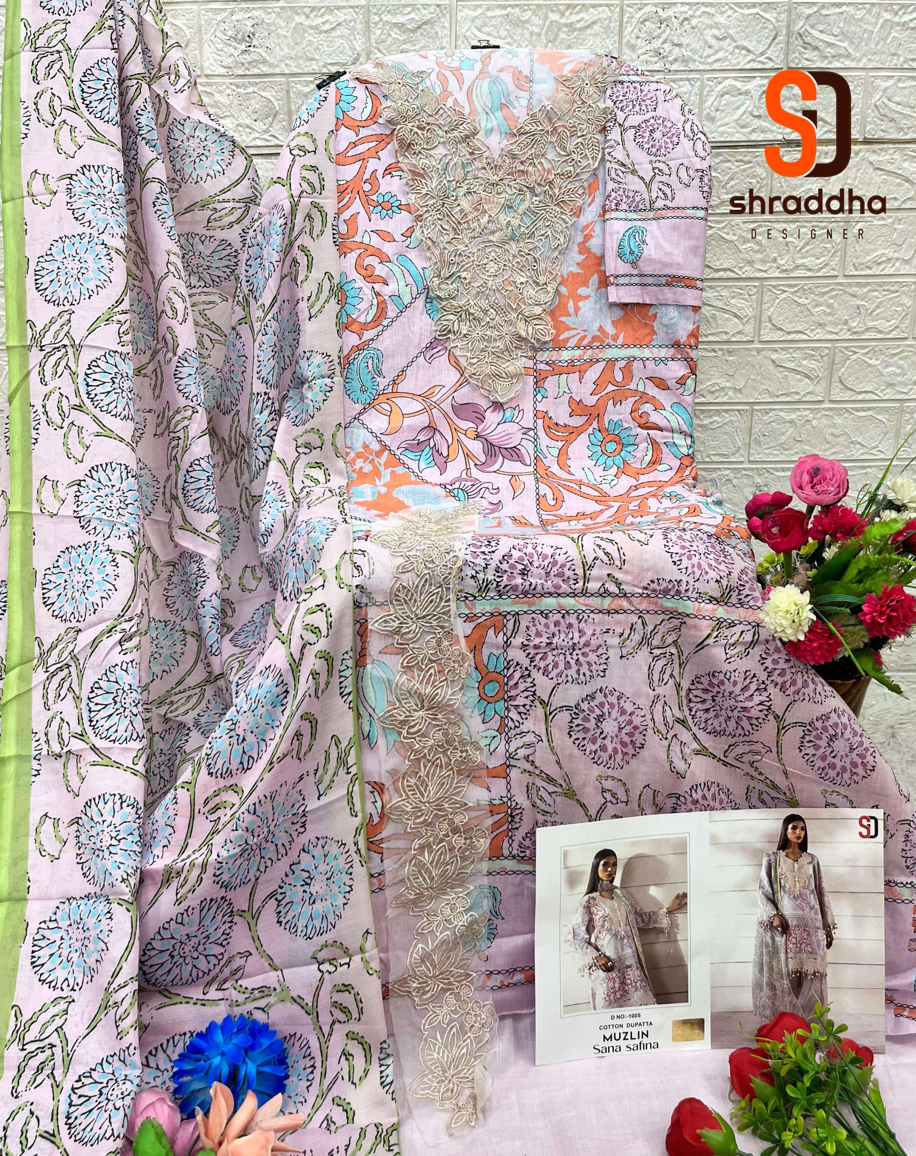 SHARADDHA DESIGNER MUZLIN SANA SAFINAZ