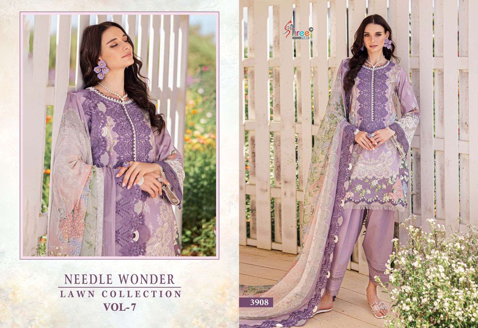 SHREE FABS NEEDLE WONDER LAWN COLLECTION VOL 7 