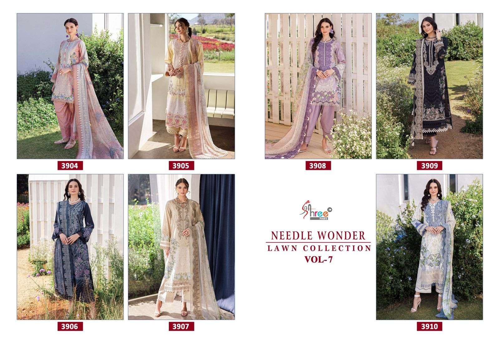 SHREE FABS NEEDLE WONDER LAWN COLLECTION VOL 7 