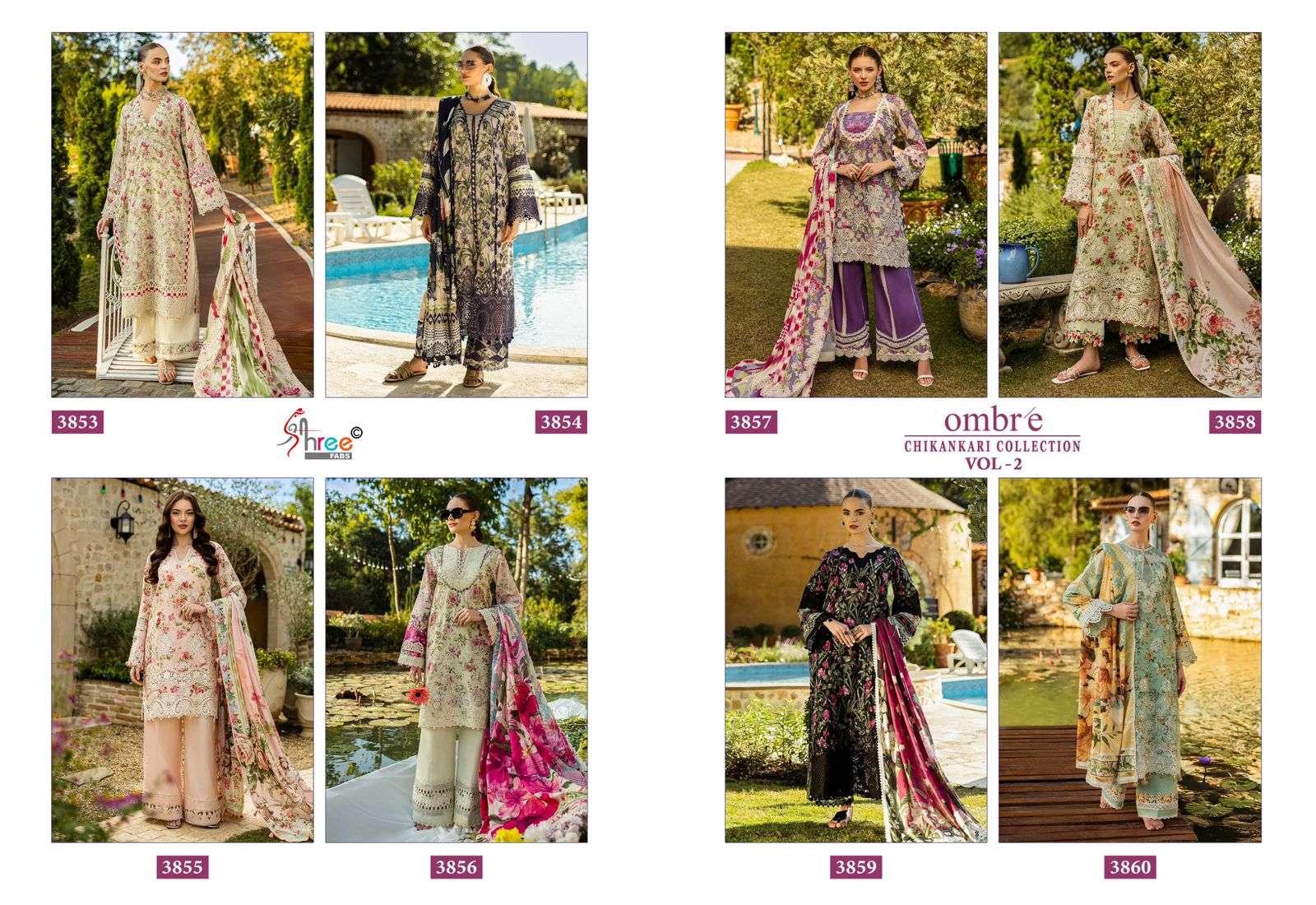 SHREE FABS OMBRE CHIKANKARI COLLECTION VOL 2