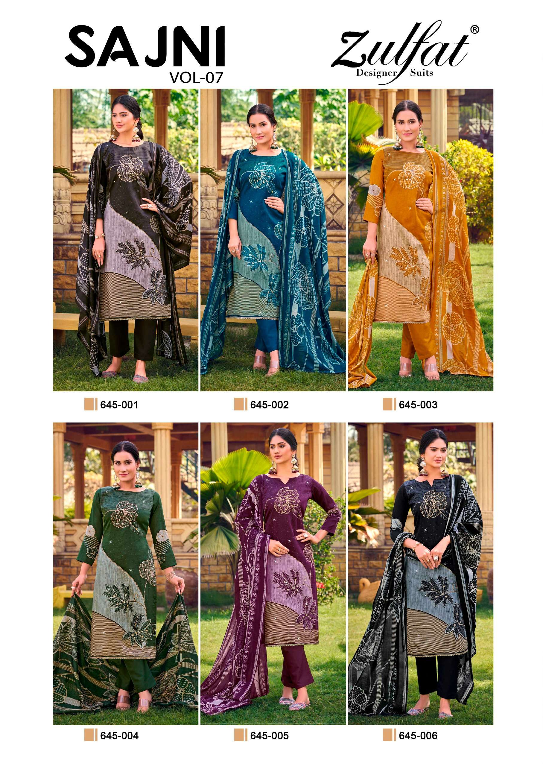 ZULFAT DESIGNER SUITS SAJNI VOL 7