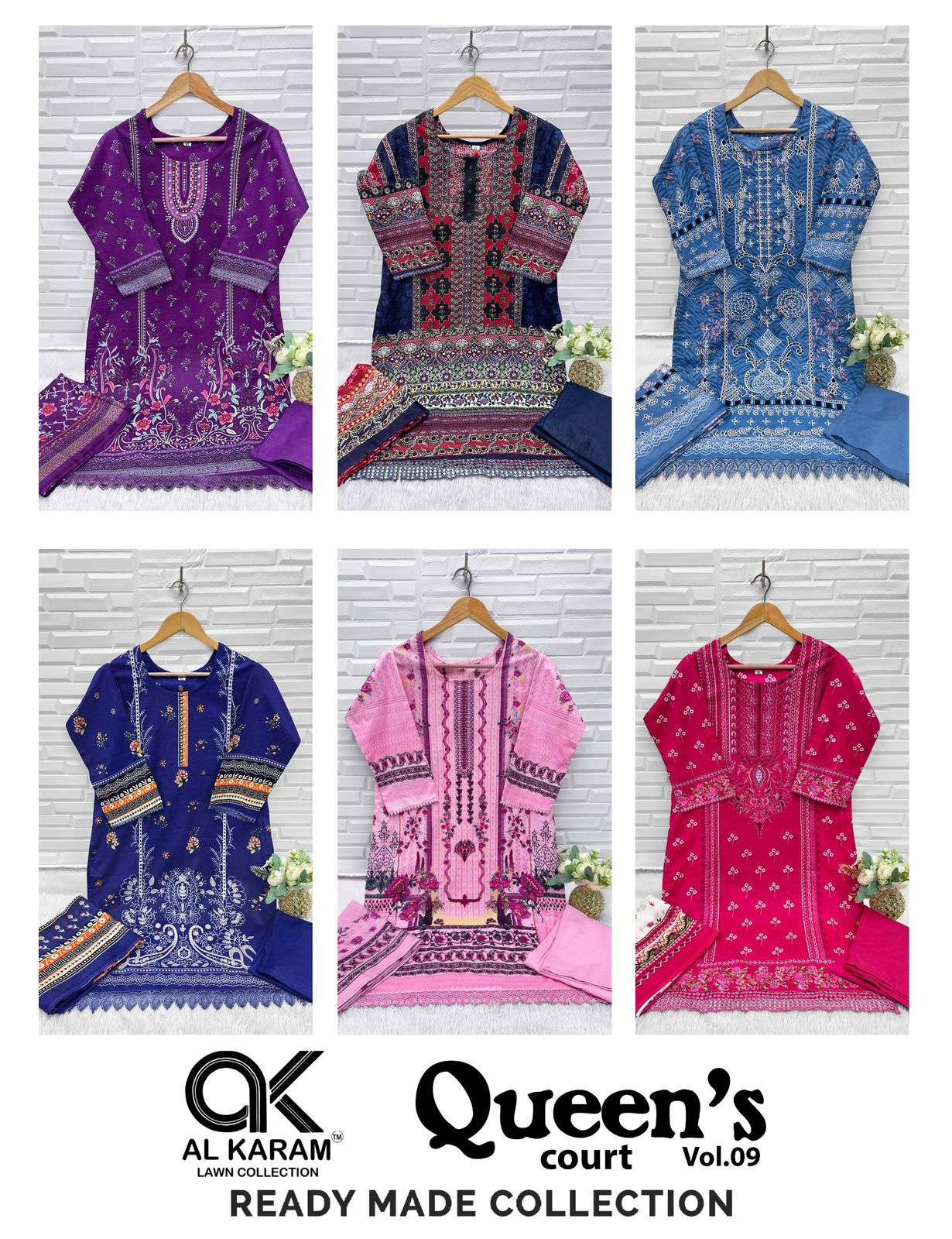 AL KARAM QUEENS COURT VOL 9 READY MADE COLLECTION 