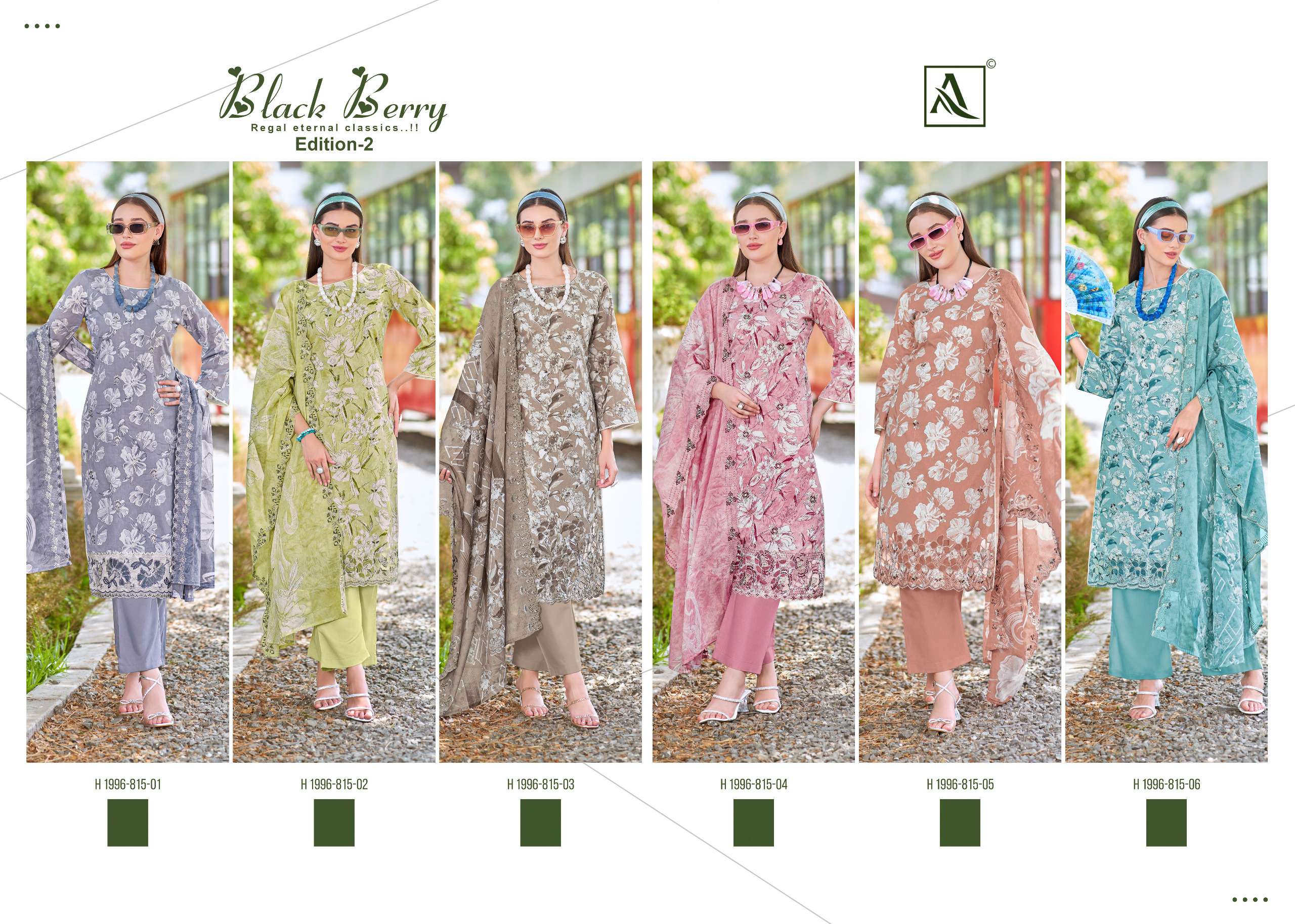 ALOK SUITS BLACK BERRY VOL 2 