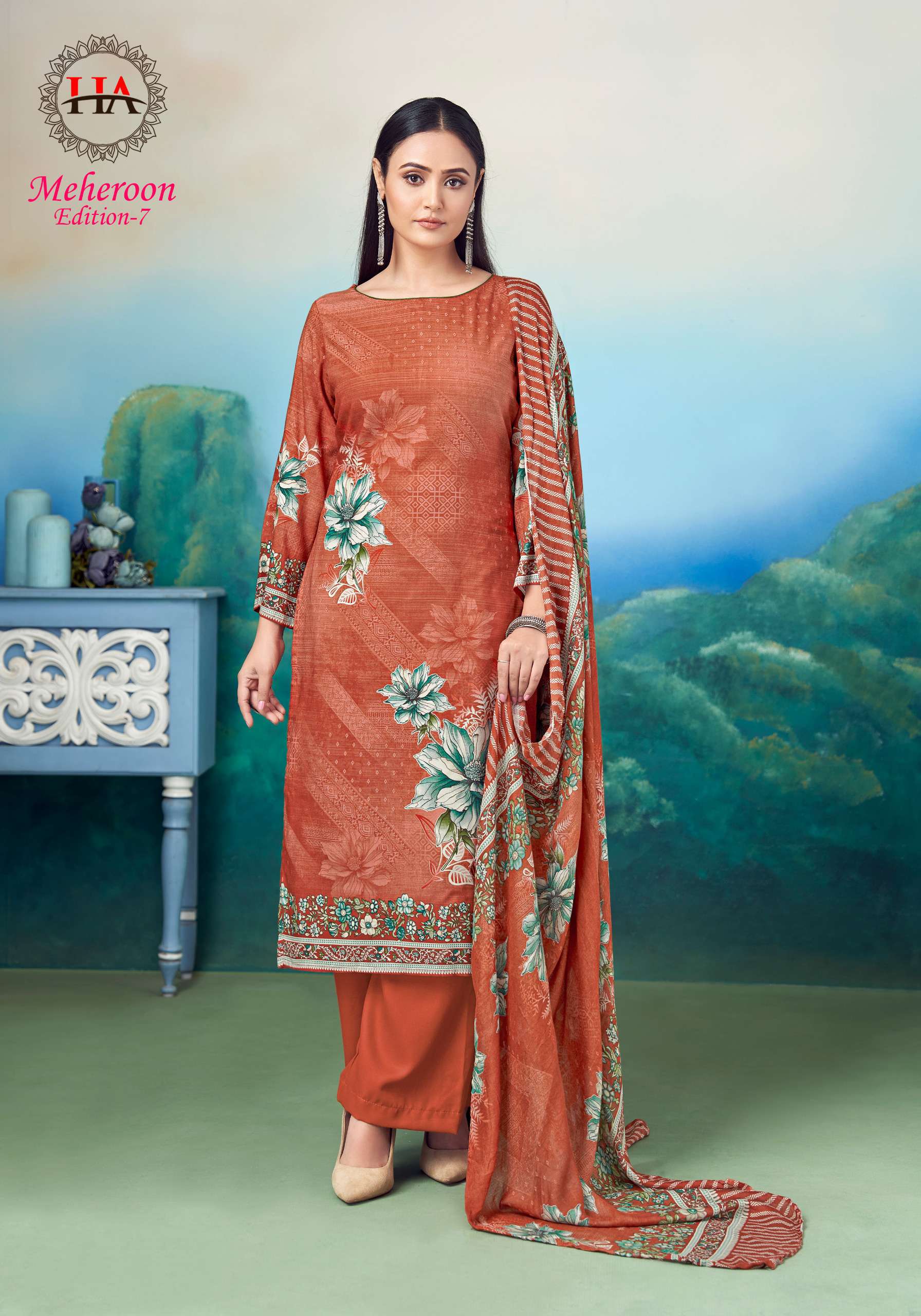 ALOK SUITS MEHEROON EDITION VOL 7 