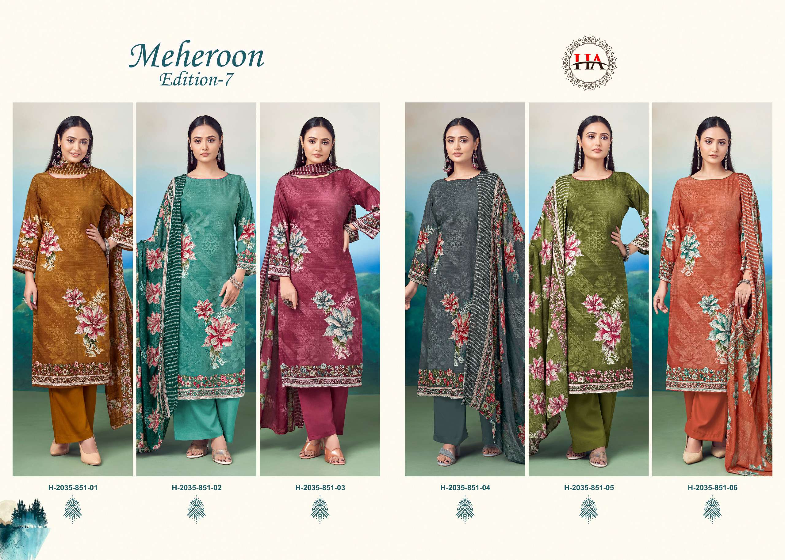 ALOK SUITS MEHEROON EDITION VOL 7 