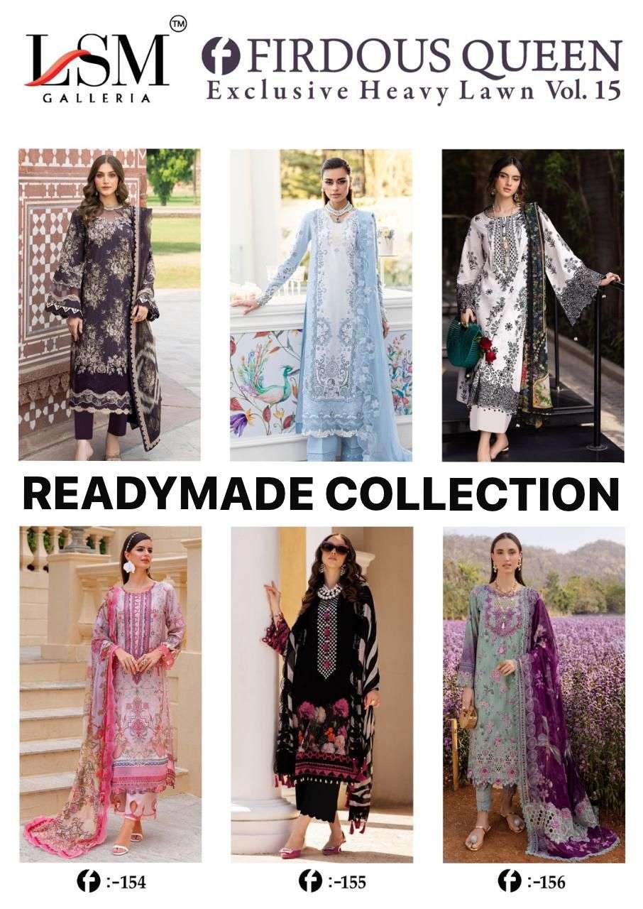 LSM GALLERIA FIRDOUS QUEEN LAWN VOL 15 READY MADE COLLECTION 