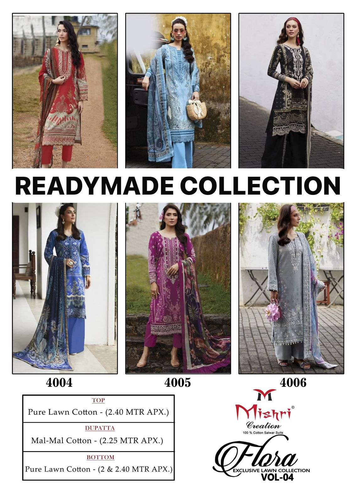 MISHRI CREATION  FLORA VOL 4 READY MADE COLLECTION