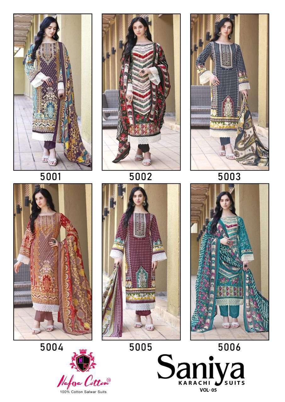 NAFISA COTTON SANIYA KARACHI SUITS VOL 5 