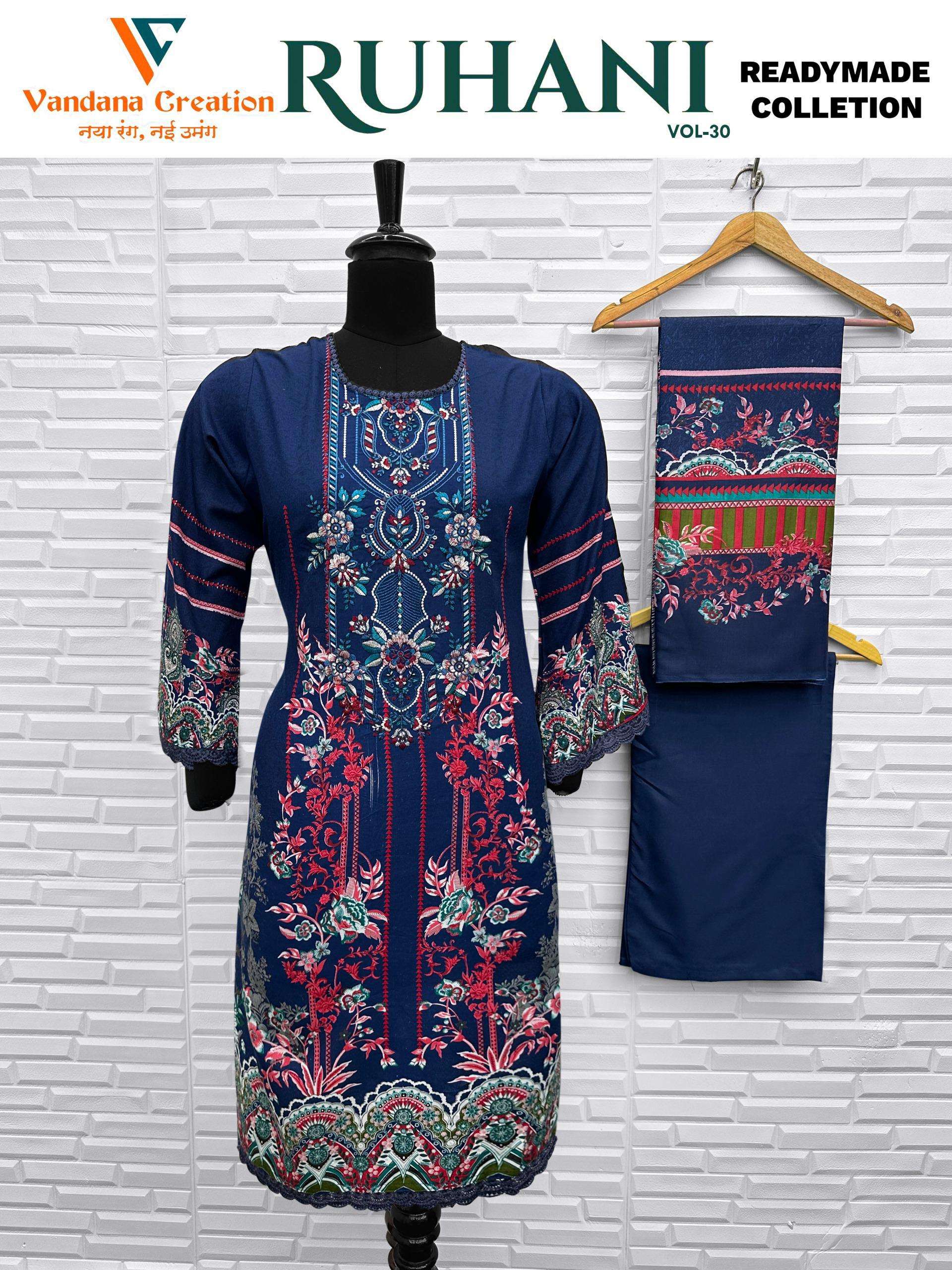 VANDANA‎ CREATION RUHANI‎ VOL 30 READY MADE COLLECTION 