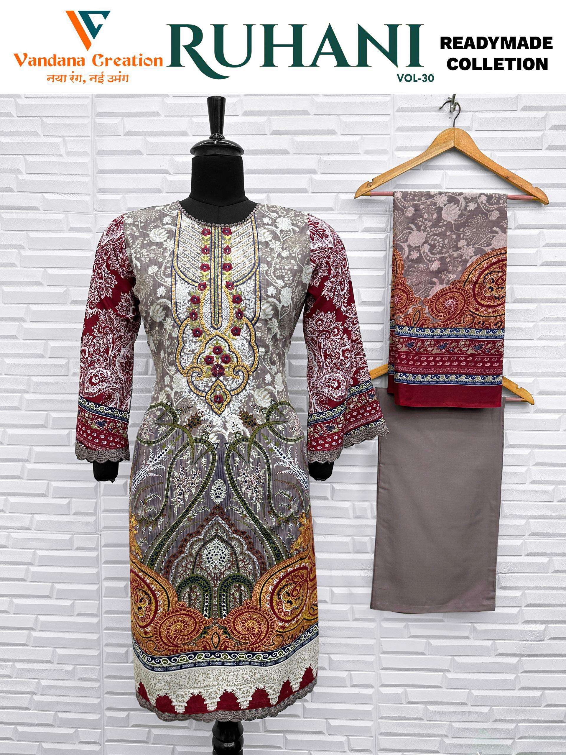 VANDANA‎ CREATION RUHANI‎ VOL 30 READY MADE COLLECTION 