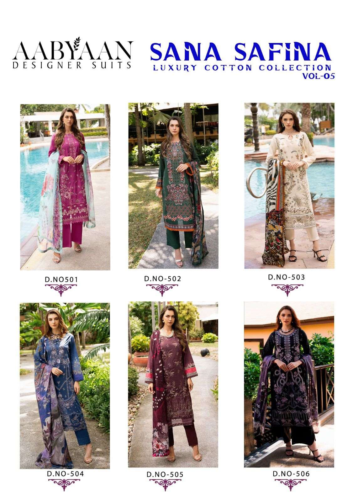 AABYAAN DESIGNER SUIT SANA SAFINA VOL 5 