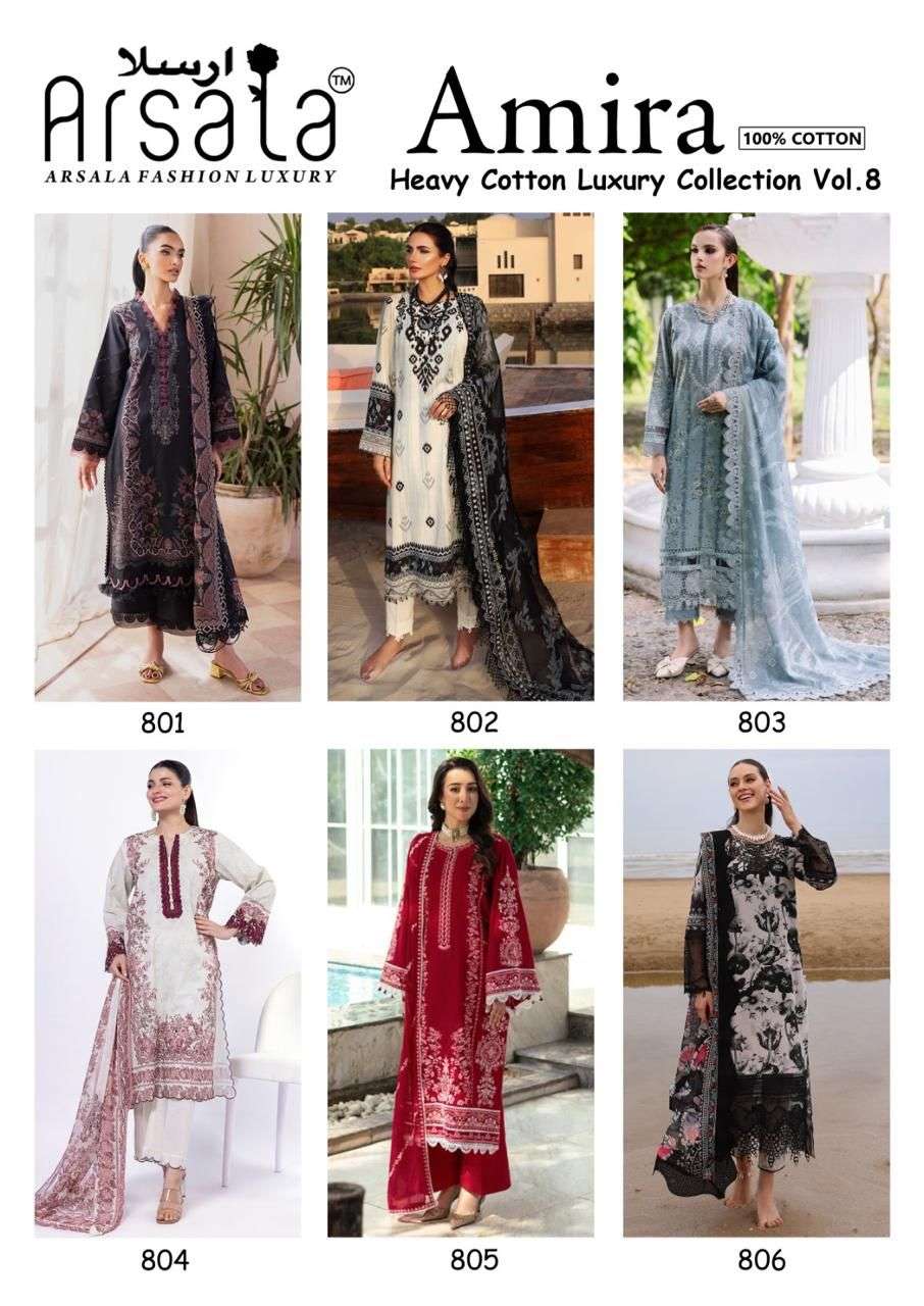 ARSALA FASHION AMIRA HEAVY COTTON LUXURY COLLECTION VOL 8 