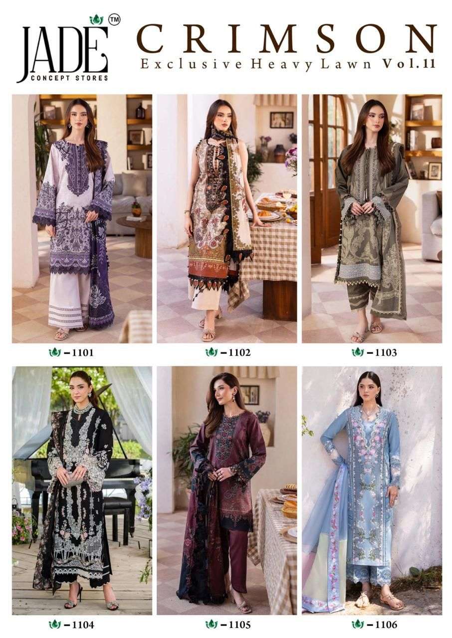 JADE CRIMSON EXCLUSIVE HEAVY LAWN COLLECTION VOL 11 NEW DESIGNS 