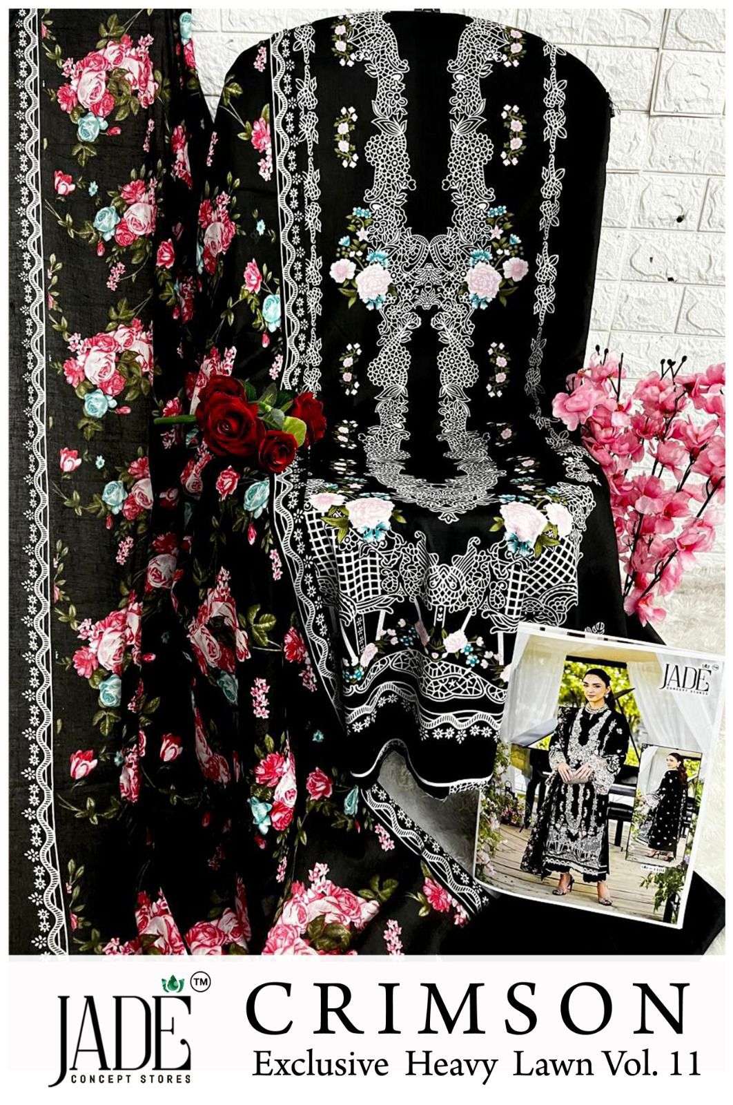 JADE CRIMSON EXCLUSIVE HEAVY LAWN COLLECTION VOL 11 NEW DESIGNS 