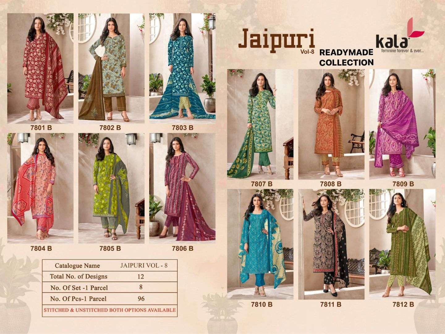 KALA FASHION JAIPURI VOL 8 READY MADE COLLECTION