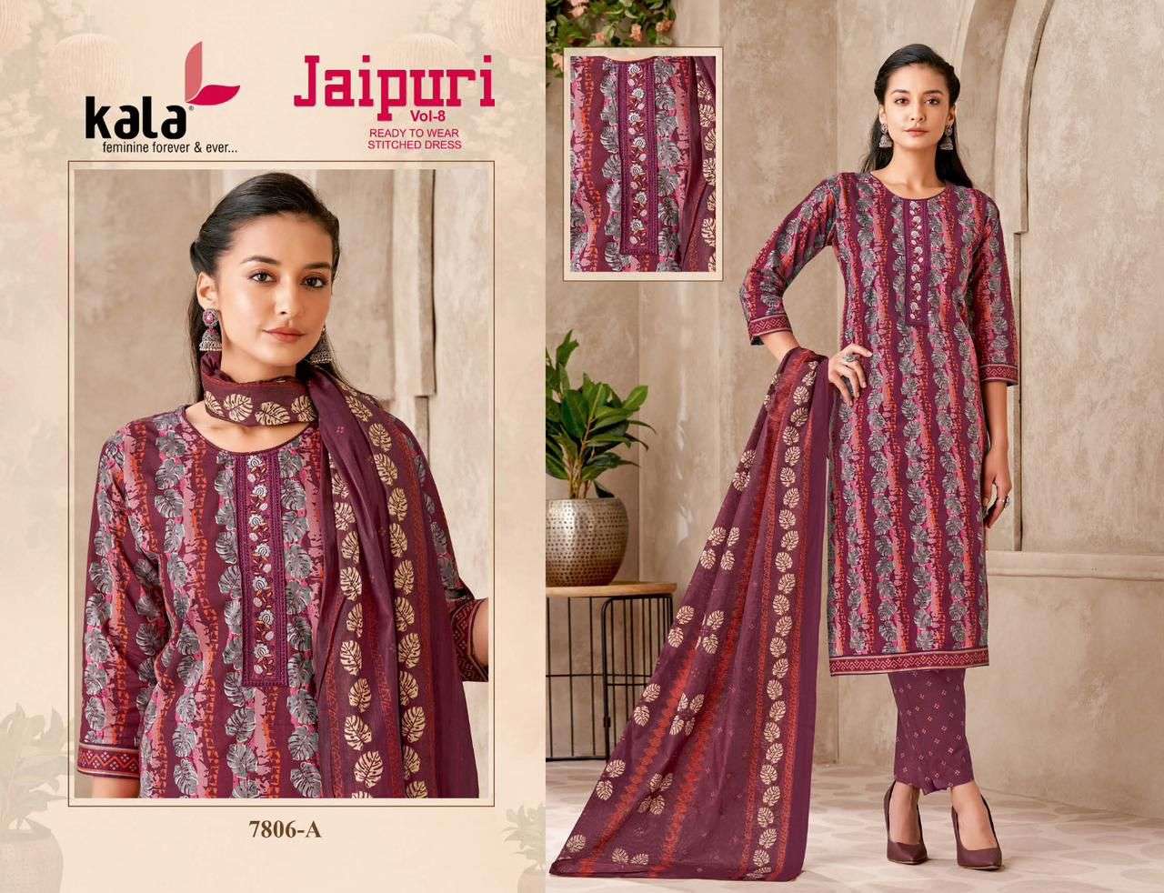 KALA FASHION JAIPURI VOL 8 READY MADE COLLECTION