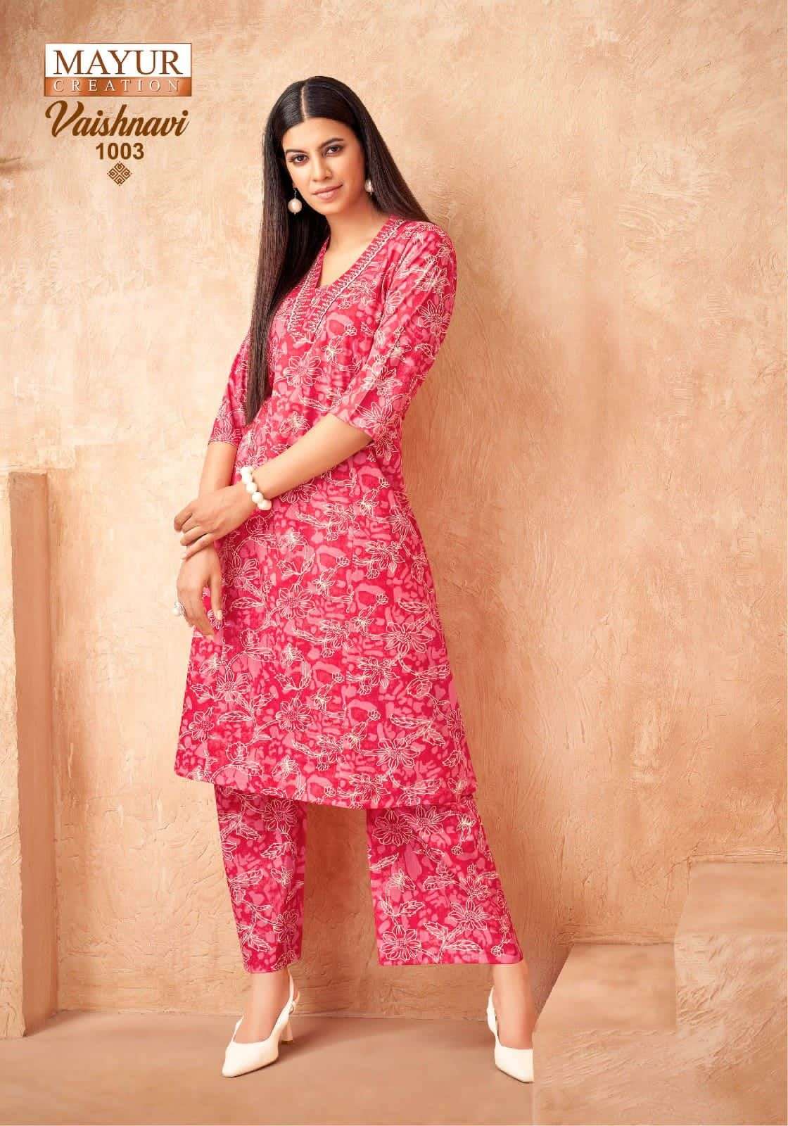 MAYUR CREATION VAISHNAVI VOL 1 FANCY A LINE STYLE KURTI WITH BOTTOM PAIR 