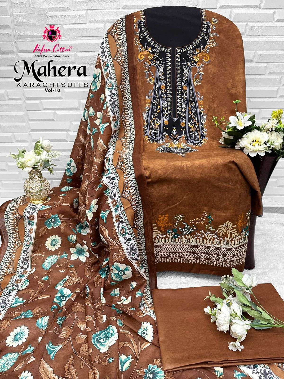NAFISA COTTON MAHERA KARACHI SUITS VOL 10