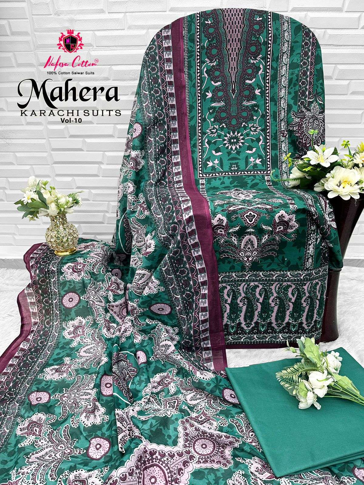 NAFISA COTTON MAHERA KARACHI SUITS VOL 10
