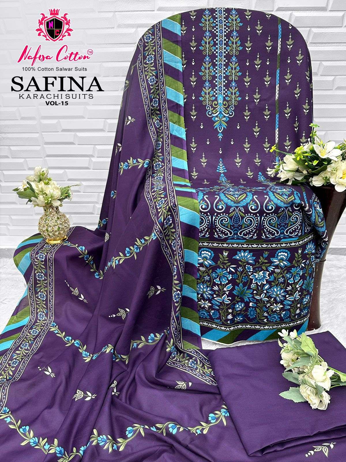 NAFISA COTTON SAFINA KARACHI SUITS VOL 15 