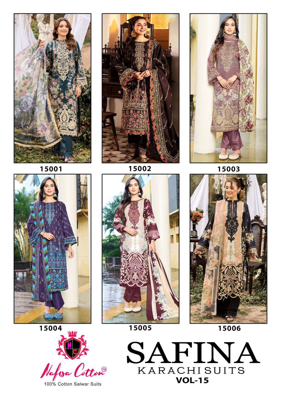 NAFISA COTTON SAFINA KARACHI SUITS VOL 15 