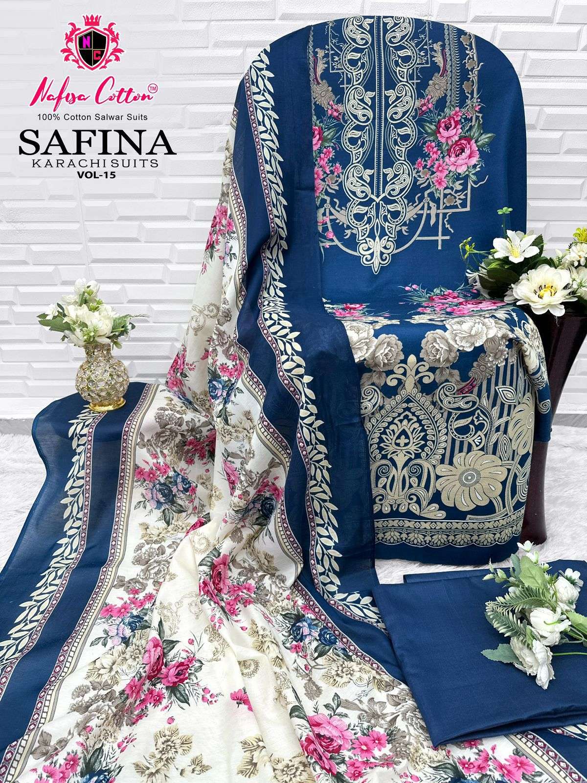 NAFISA COTTON SAFINA KARACHI SUITS VOL 15 