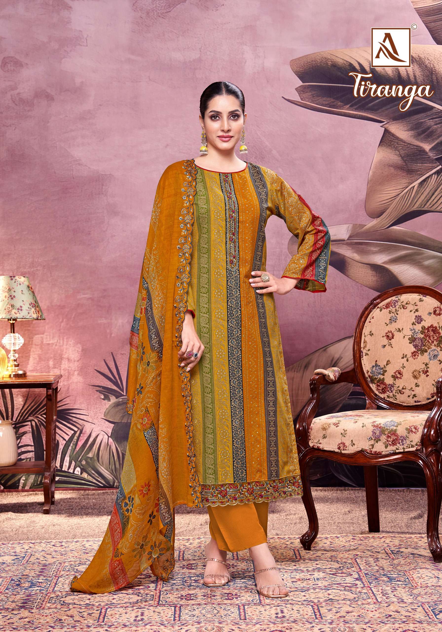 ALOK SUITS TIRANGA COTTON PRINT WITH FANCY EMBROIDERY WORK SUIT