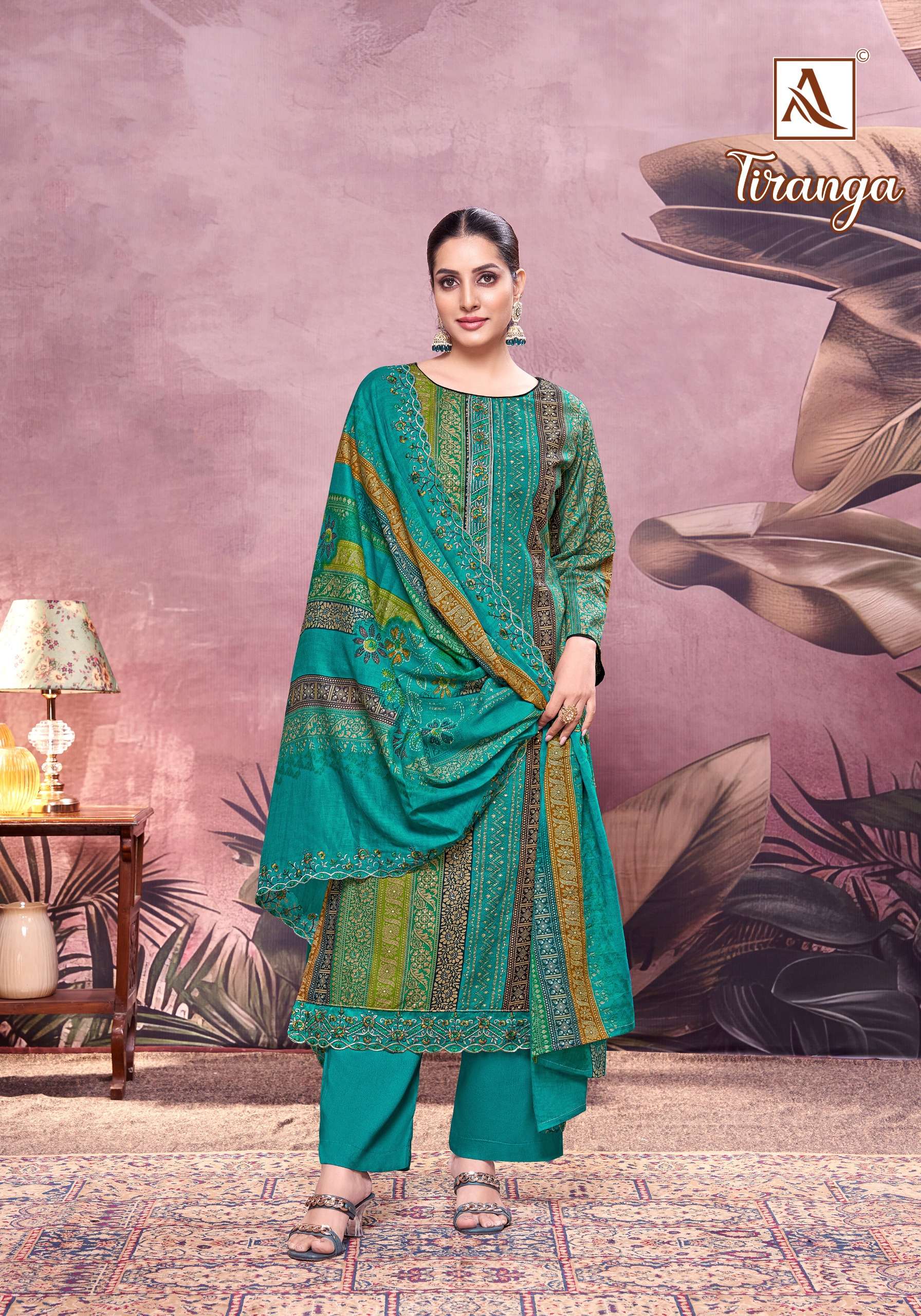ALOK SUITS TIRANGA COTTON PRINT WITH FANCY EMBROIDERY WORK SUIT
