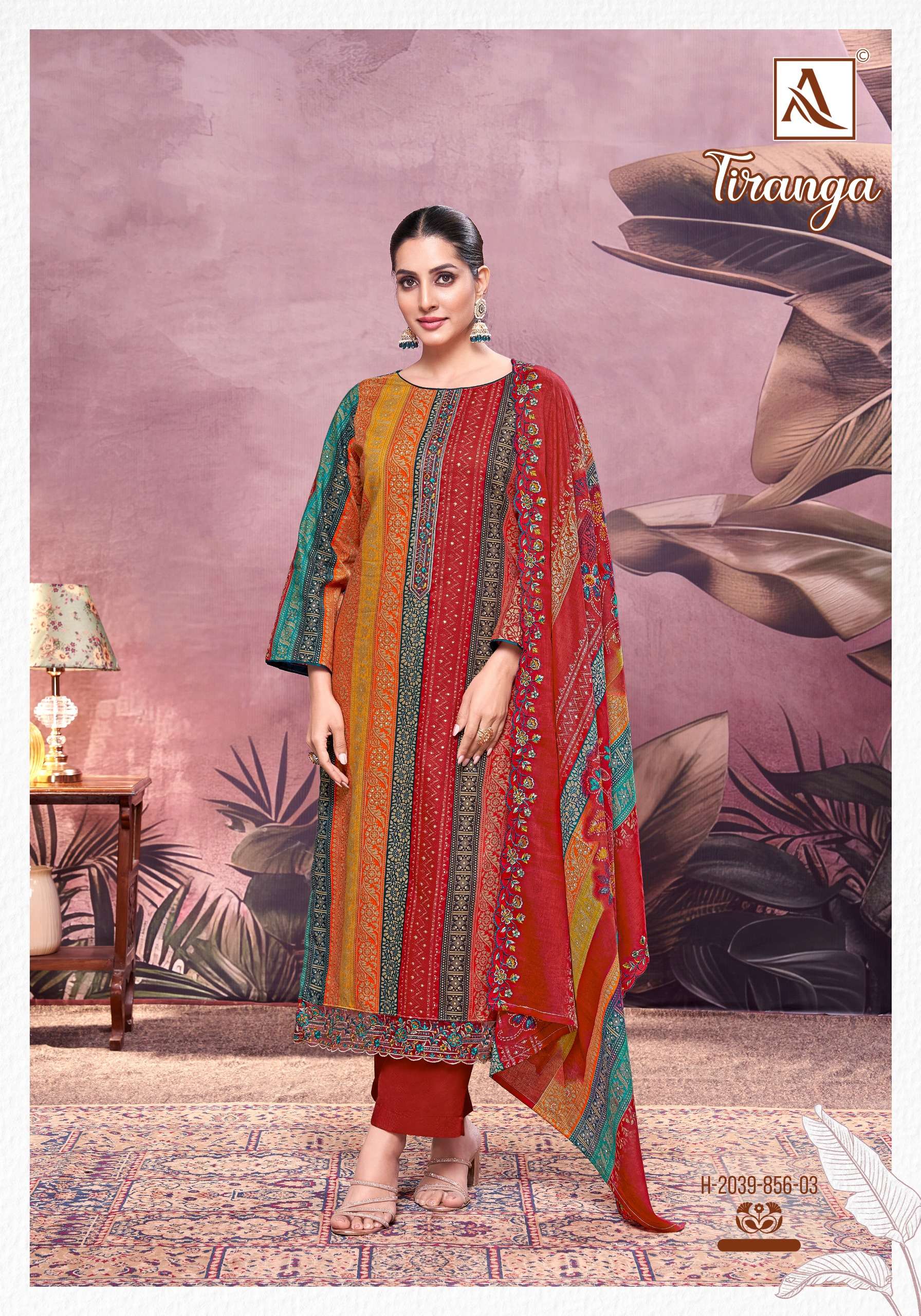 ALOK SUITS TIRANGA COTTON PRINT WITH FANCY EMBROIDERY WORK SUIT