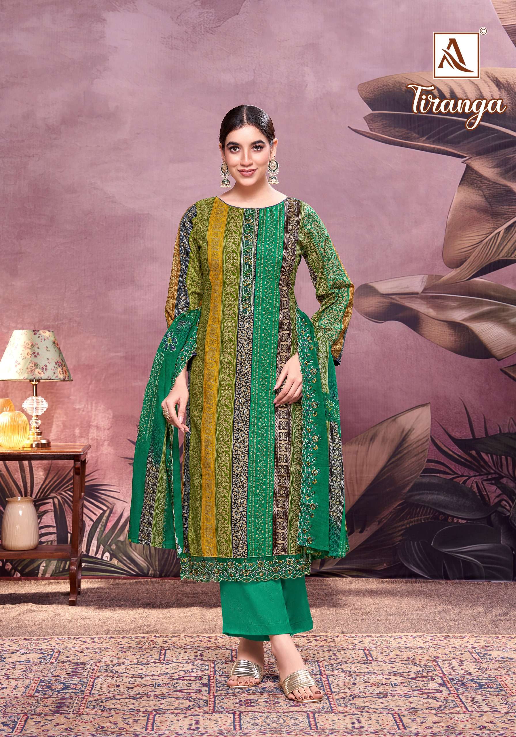 ALOK SUITS TIRANGA COTTON PRINT WITH FANCY EMBROIDERY WORK SUIT