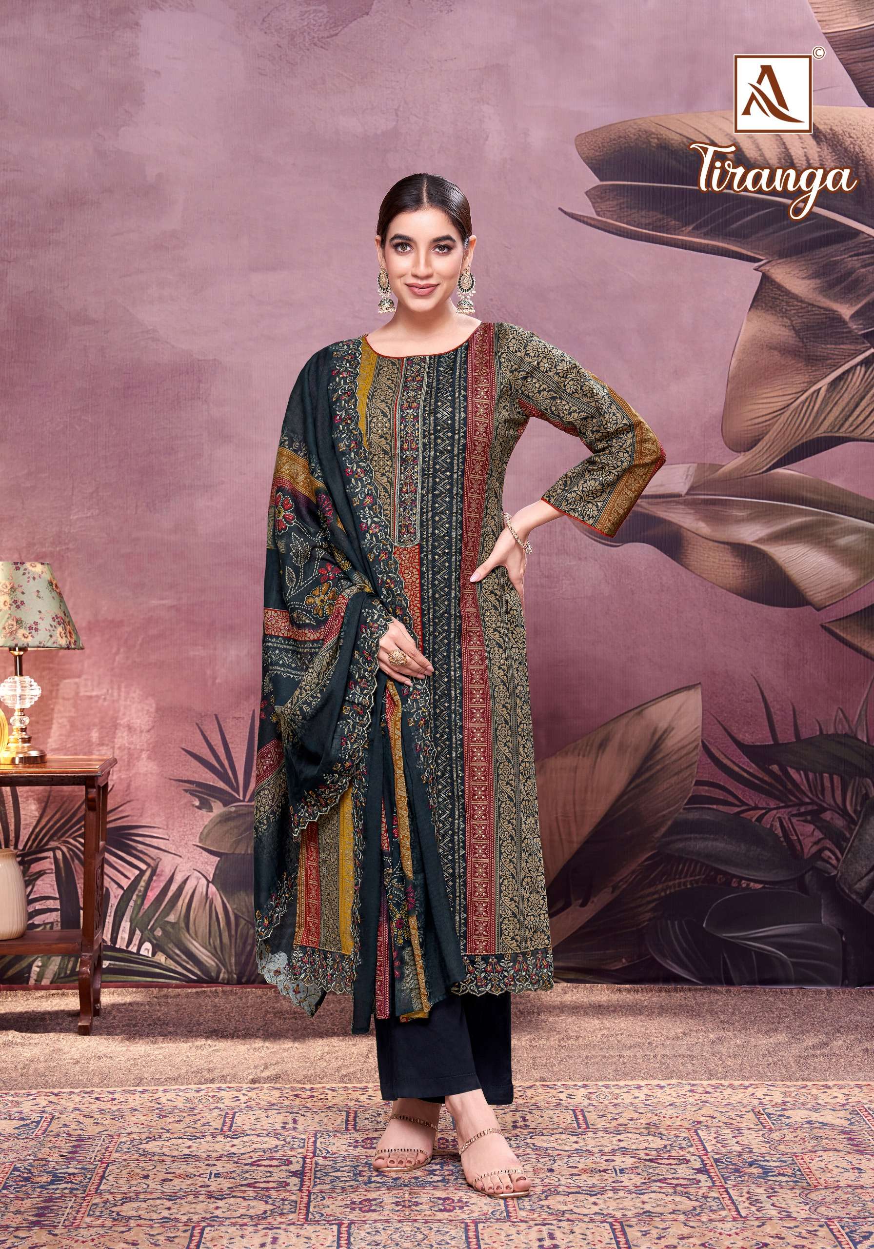 ALOK SUITS TIRANGA COTTON PRINT WITH FANCY EMBROIDERY WORK SUIT